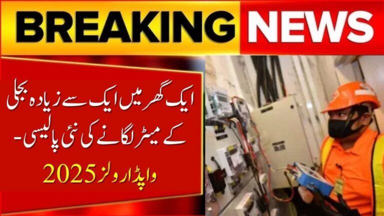 Today Govt Launch New Policy for Installing Multiple Electricity Meters at One Home – WAPDA Rules 2026