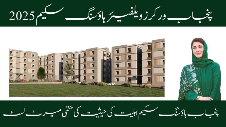 Punjab Workers Welfare Housing Scheme 2025: Apply Online for Affordable Homes