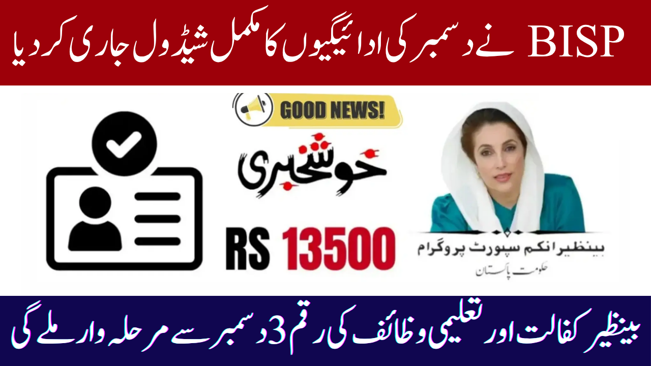 BISP 8171 December Payment Schedule