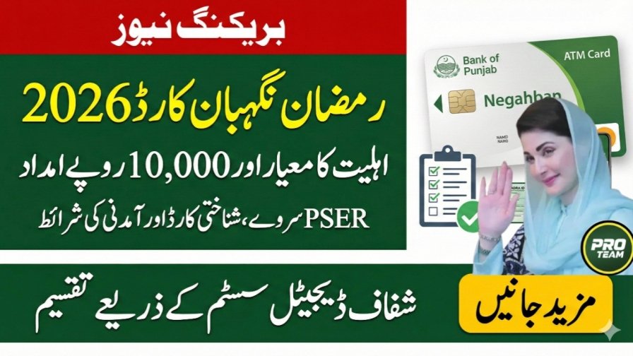 Breaking News: Eligibility Criteria for Ramzan Negahban Card 2026 – Rs 10,000 Cash Assistance