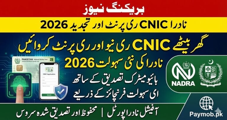 How To Apply For CNIC Reprint Or Renewal From Home