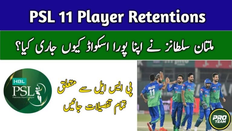 PSL 2026 Player Retentions: Why Multan Sultans Released Their Entire Squad